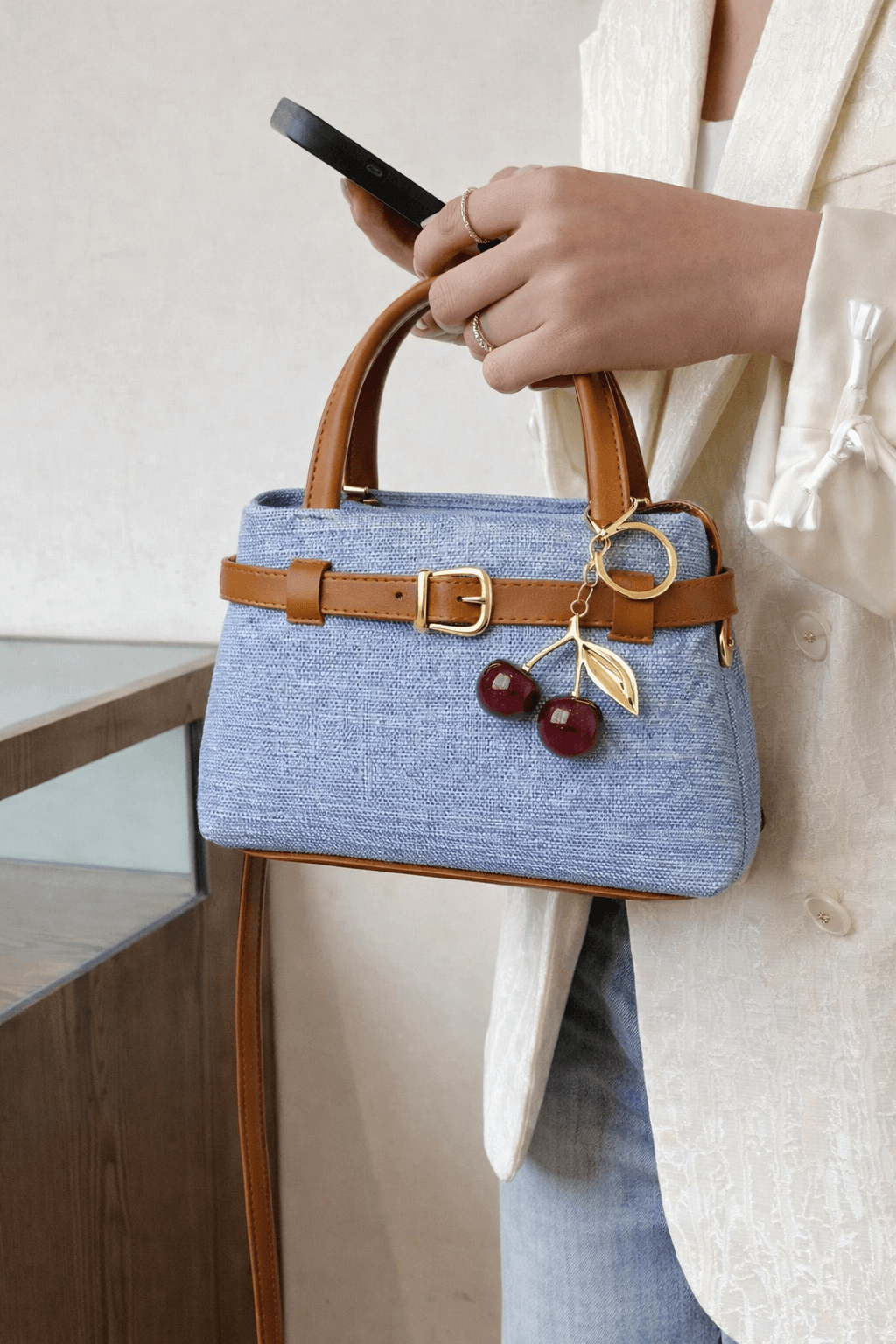 Shein 9  CrossBag With cherry charm