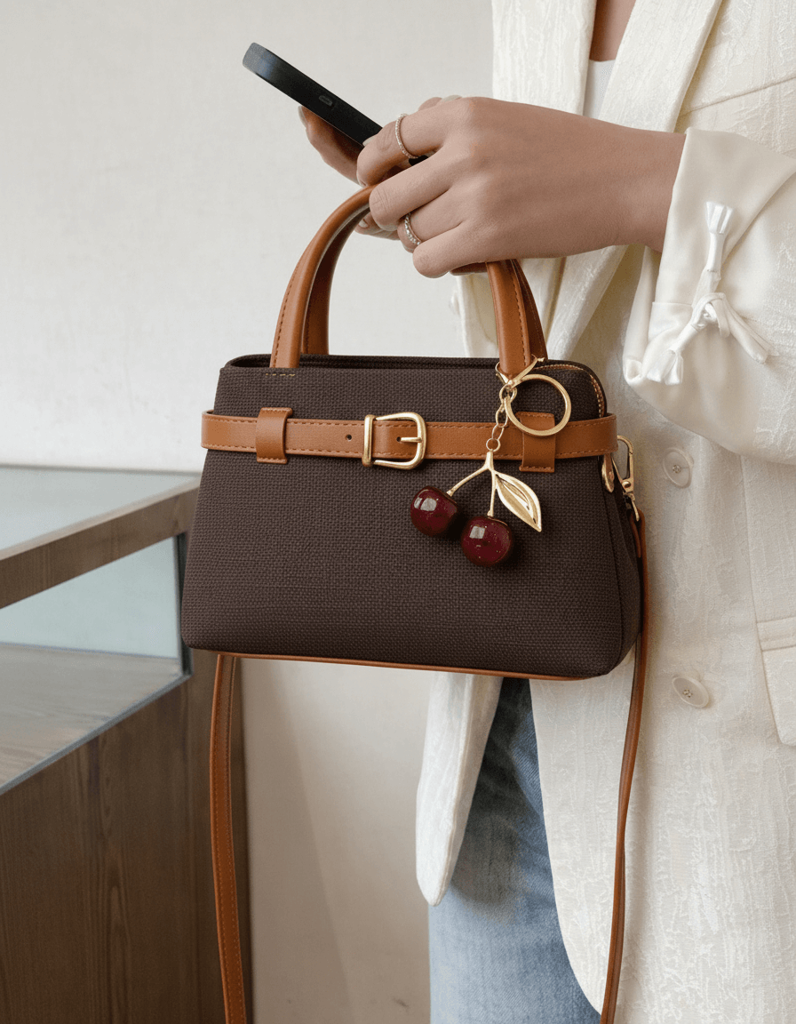 Shein 9  CrossBag With cherry charm