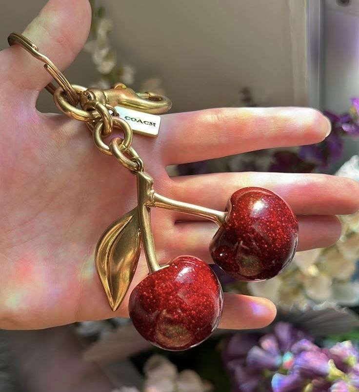 Luxury Cherry Bag Charm – Gold Plated