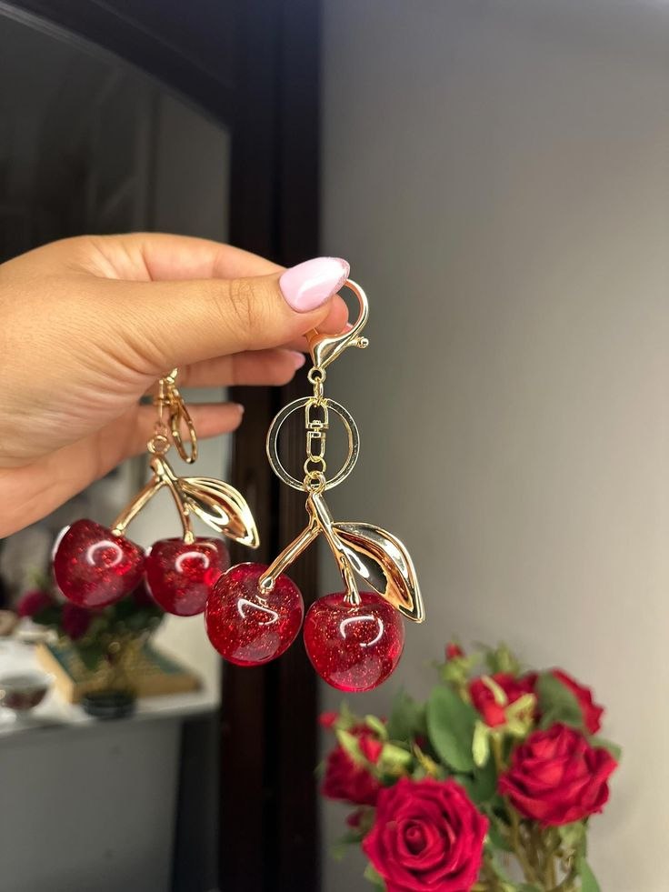 Luxury Cherry Bag Charm – Gold Plated